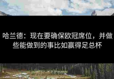 哈兰德：现在要确保欧冠席位，并做些能做到的事比如赢得足总杯