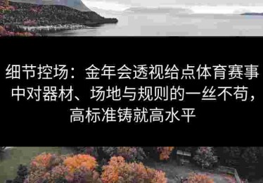 细节控场：金年会透视给点体育赛事中对器材、场地与规则的一丝不苟，高标准铸就高水平