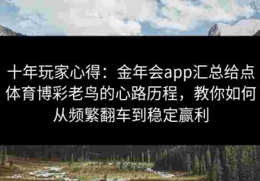十年玩家心得：金年会app汇总给点体育博彩老鸟的心路历程，教你如何从频繁翻车到稳定赢利