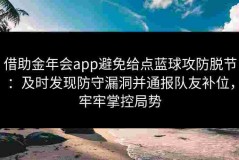 借助金年会app避免给点蓝球攻防脱节：及时发现防守漏洞并通报队友补位，牢牢掌控局势